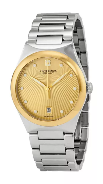 Swiss Army Victoria Acero Tono Dorado Mujer Reloj Color Esfera Calendario 241633