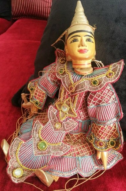 Grande Marionnette De Théâtre Ancienne – Poupée Gitane 95 Cm