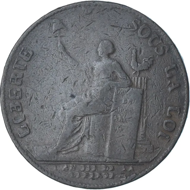[#1178943] Frankreich, Monneron de 2 Sols, 1791 / AN 3, Birmingham, S+, Kupfer