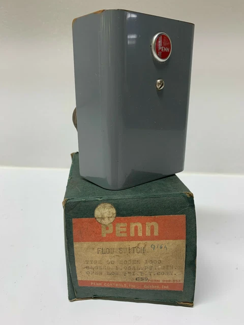 Penn Flow Switch Type 60 Model 1000, Closes 1.9 Gal. Per. Min.