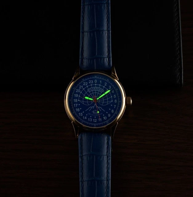 NUOVO!!! OROLOGIO RAKETA 24h Polare Automatico Russo Uomo Sovietico