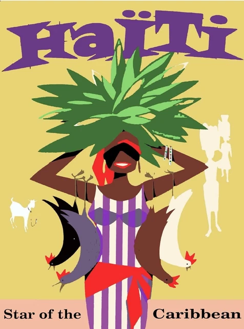 94542 Haiti Star of the Caribbean Island Sea Ocean Wall Print Poster Affiche