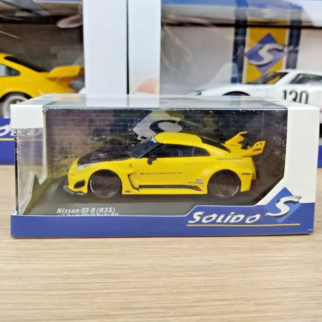 Voiture Solido Nissan Gtr R35 Liberty Wolk Body Kit Jaune 2019 1:43 Neuf Boite