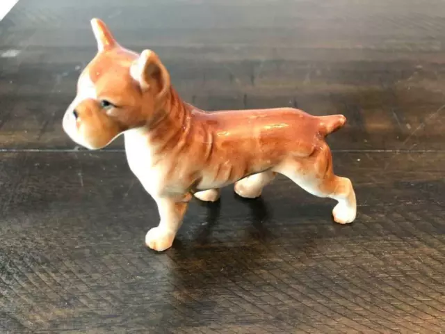 Vintage Japan Boxer Dog Figurine Figure Statue Ceramic