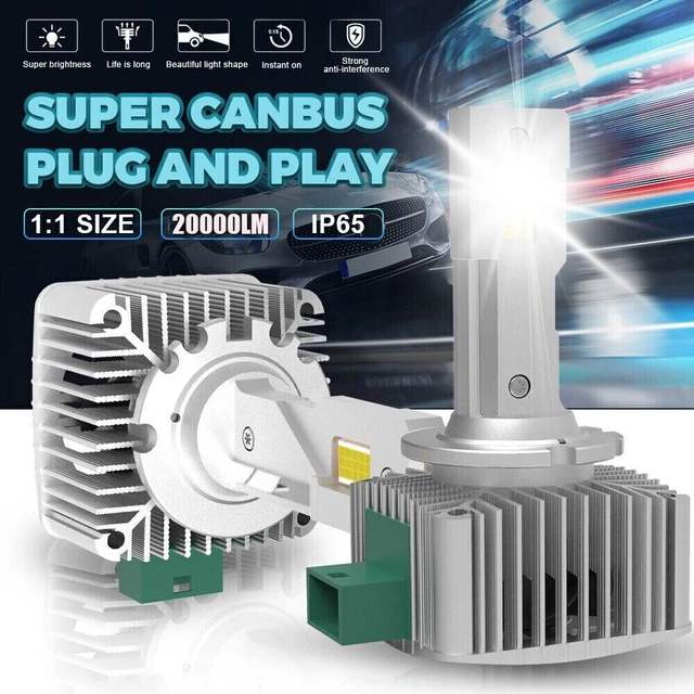 2* Ultra Hell D1S 6000K Canbus 1:1 Xeno Bruciatore LED Lampada Fari CANBUS
