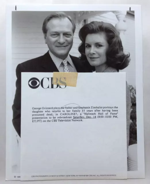 Press Photo George Grizzard & Stephanie Zimbalist - Caroline ? - 1991