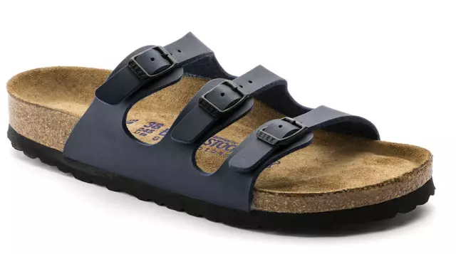 Birkenstock Women's Florida Soft Footbed Birko-Flor Sandals - Blue - [0554711]