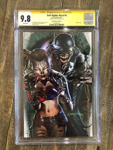 Dark Nights Metal #6 CGC Signature Series 9.8 Greg Horn Full Signature On Cover