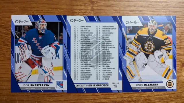 2023-24 O-Pee-Chee OPC Hockey Complete your set YOU PICK BLUE BORDER #1-250
