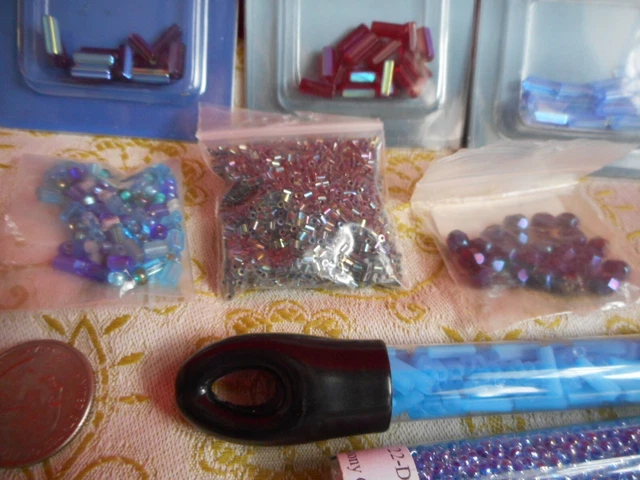 Lot vintage PERLES DE VERRE EUROPÉENNES ET TCHÈQUES DARICE 10 PKG perles et artisanat 5