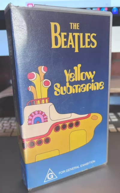 The Beatles, Yellow Submarine, Rated G Vintage VHS Video. Free Post.
