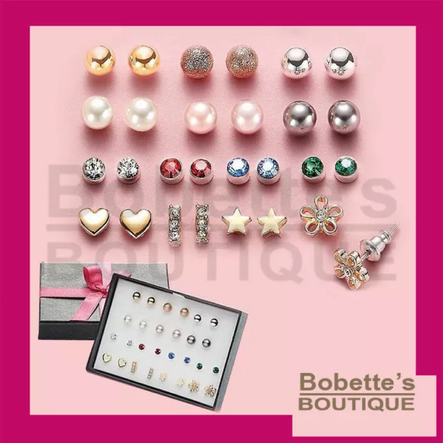 BOUCLES d'Oreilles pour Oreilles Percées AVON Ensemble de 14 Paires