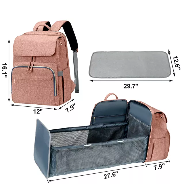 Baby Diaper Bag, Portable Baby Changing Station Nappy Backpack