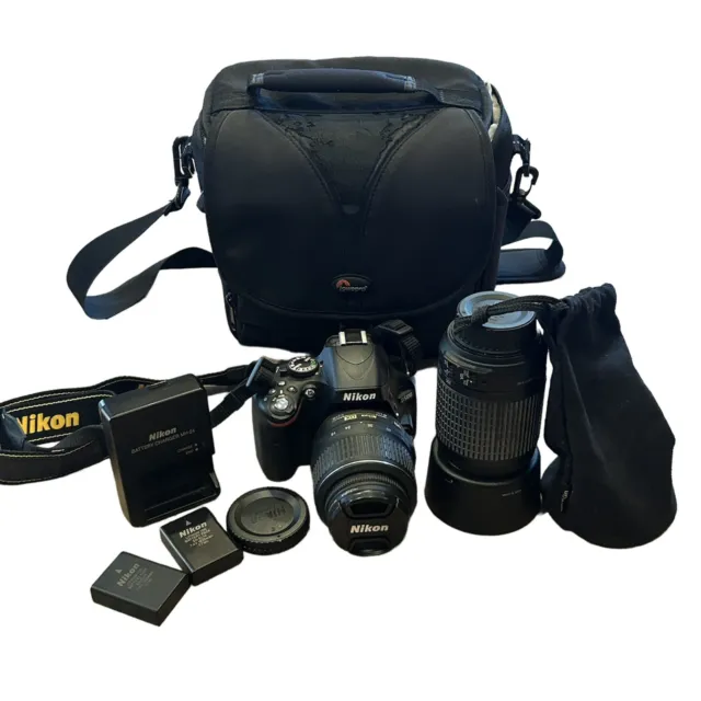 Nikon D D5100 16.2MP Digital SLR Camera - Black (Kit w/ AF-S DX VR G 18-55mm and