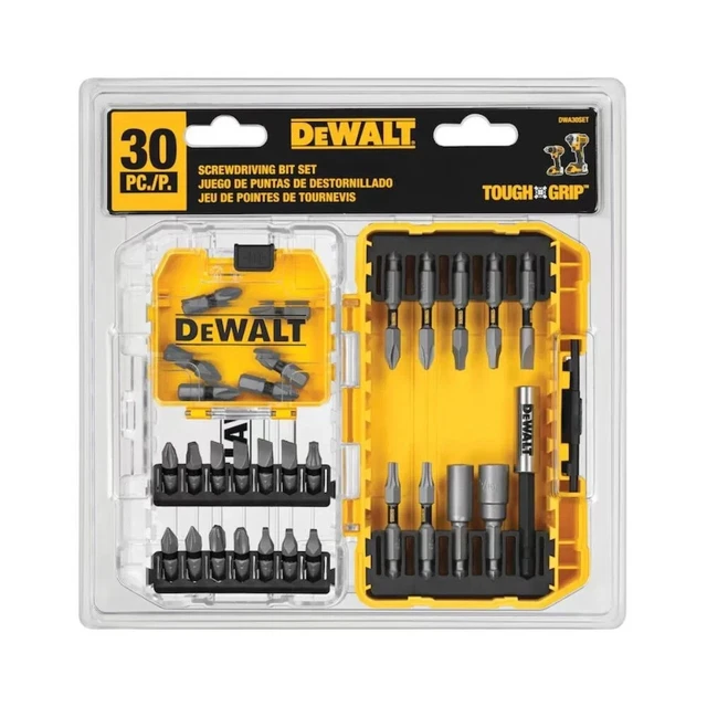 DEWALT DWA30SET TOUGH GRIP SCREWDRIVING BIT SET 30 PC $16.83 - PicClick CA