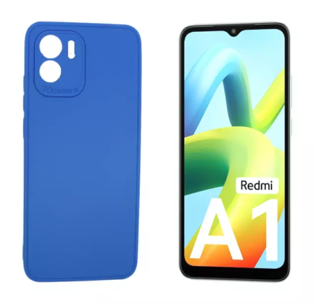 Funda Xiaomi Redmi A1 / A2 (4G) Carcasa Gel TPU Silicona PTG + Protector Azul