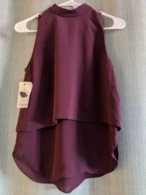 Elizabeth and James Tashi Layered Sleeveless Top Maroon Size XS NWT $285 3