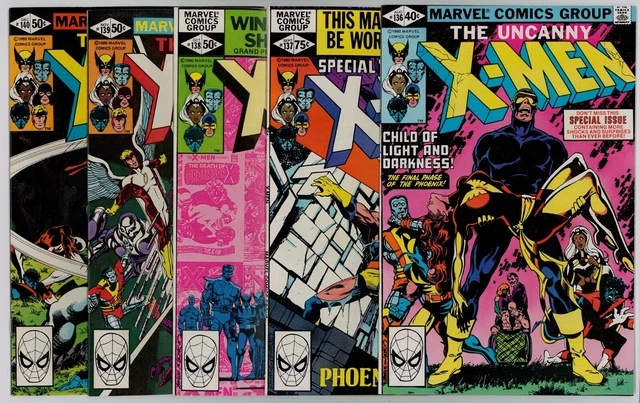 UNCANNY X-MEN Lot #140 #139 #138 #136 & #137 ⭐NM+ 9.6 or 9.8⭐DEATH PHOENIX⭐ 1980