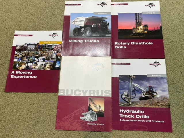 5 Bucyrus Mining Sales Brochure Lot Loaders, Trucks, Blasthole Drills, MT4400AC