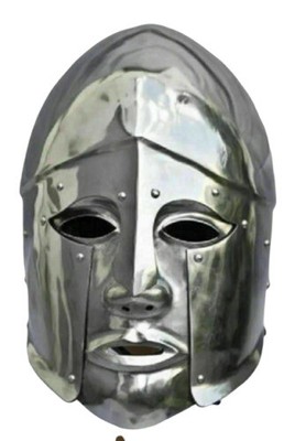 Bombée Argent grec Bull Bouclier en acier de Sca/LARP Armor Trojan Troy 