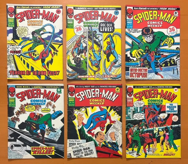 Spider-Man Comics Weekly 111 to 230 Massive Lot (Marvel UK 1974) 116 x Comics