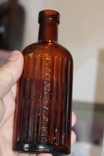 Antique, 6'' Amber, JEYES FLUID, Poison/Chemical  Bottle Item#A-5668