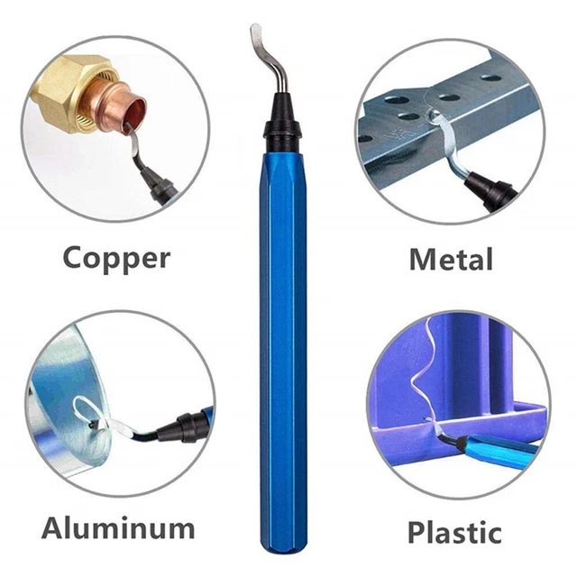 Kit D'outil D'ébavurage Manuel - Grattoir Métal Avec 10 Lames, Pour Acier, Cuivre, Aluminium, Bois Et Plastique - 7