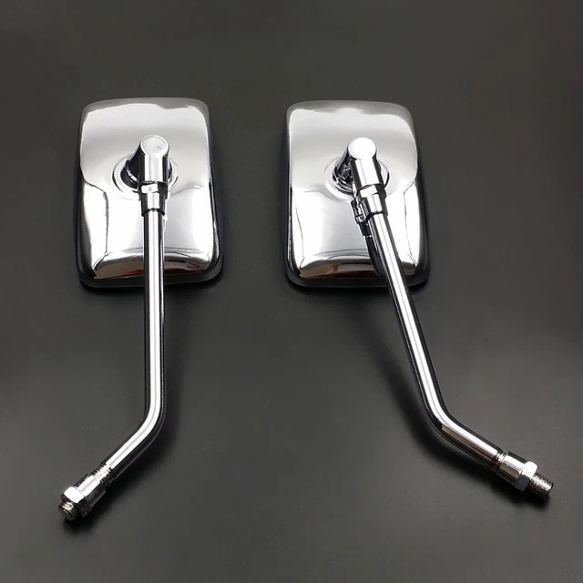 Rétroviseur droit de moto de chrome de 10mm pour Honda Kawasaki Suzuki Cruiser 3