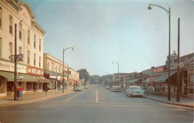 BUFFALO STREET LOOKING NORTH HAMBURG NEW YORK  POSTCARD (c. 1960s)