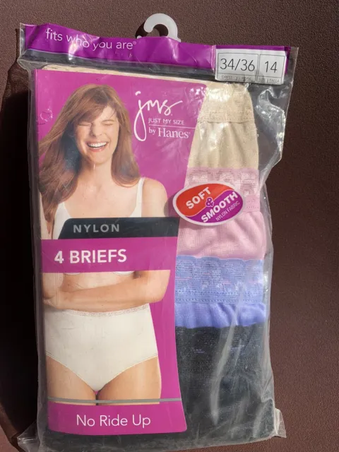 Just My Size High Briefs 6-Pack Panties Underwear Women's JMS Cotton  Assorted