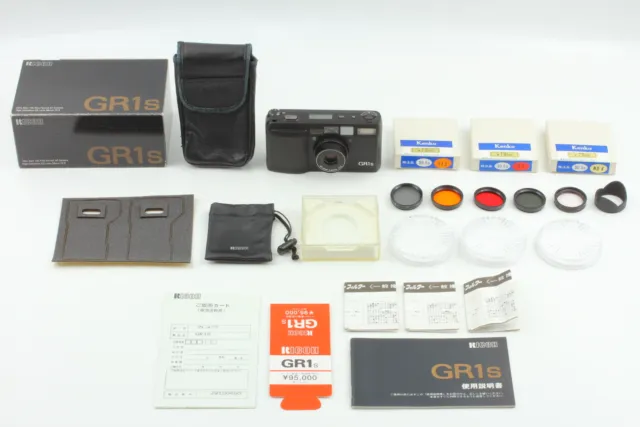 5 Lens Filter [MINT] Ricoh GR1s Black Point & Shoot 35mm Film Camera From JAPAN