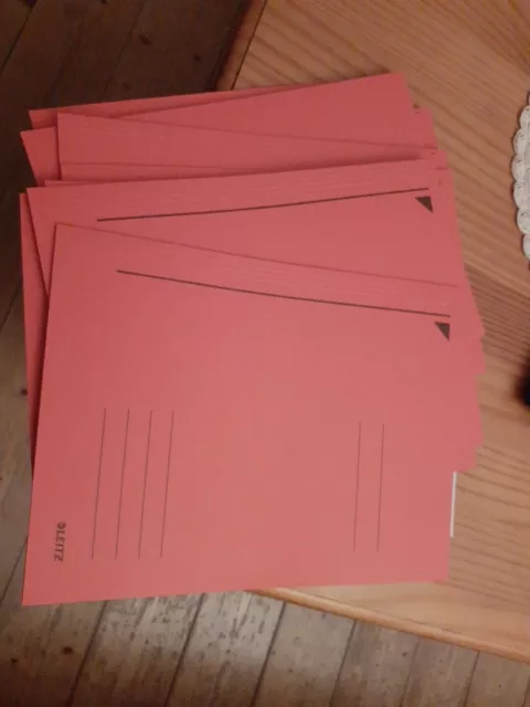 10 Leitz Jurismappe Rot Papier Hefter Ordner