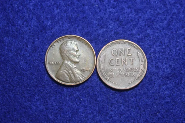1945 Circulated Lincoln Wheat Cent Good or Better Condition