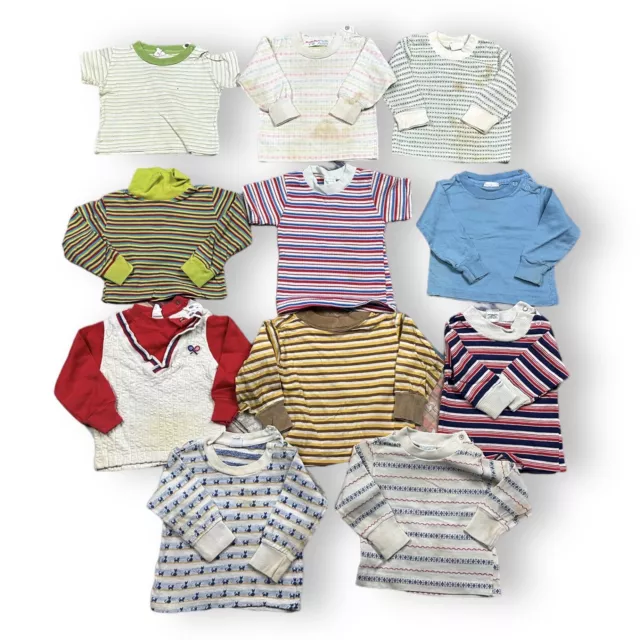 Vtg 70s 80s Toddler &Boys Lot of 11 Piece Boys Shirts Tops Play Striped Ringer