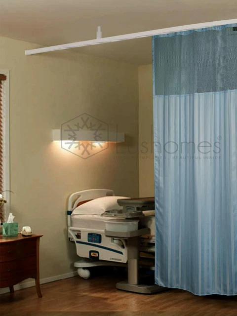 Lushomes Polyester Blue Stripe Hospital Curtain Pack Of :1  HSCNPLST1004
