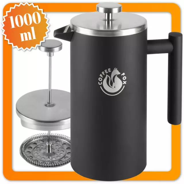 1000ml French Press Kaffeebereiter Französische Kaffeepresse Kaffeezubereiter