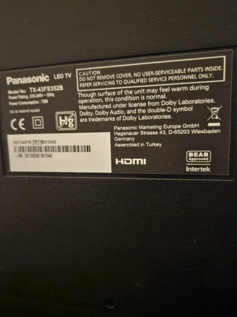 43" Panasonic TX43FS352B