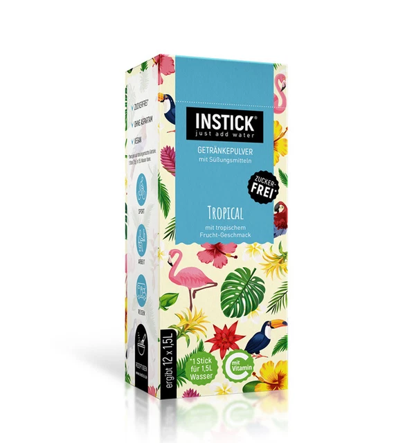 INSTICK Tropical per bevanda senza zucchero 12x1,5 L