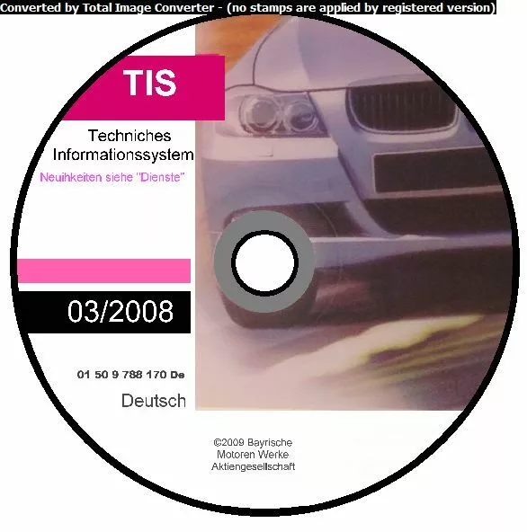 Bmw Tis 03 / 2008 Workshop Manual Service Technical  Manuale Officina Cd Dvd