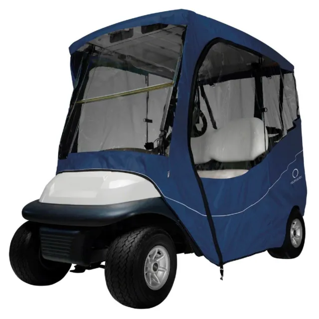 Classic Accessories Fairway 2 Person Golf Cart Travel Cab Enclosure Navy