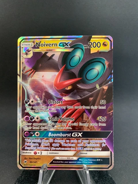Pokémon Cards - Noivern GX - 99/147 - SM Burning Shadows - Half Art - 2017