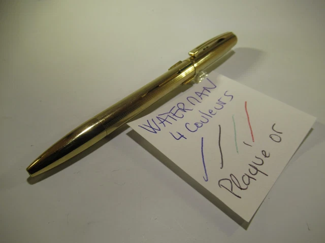 Stylo Bille Waterman CF Plaqué Or - Occasion En état Neuf, Recharge Incluse