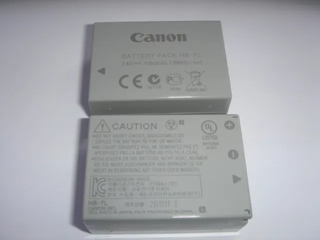 Batterie D'ORIGINE CANON NB-7L GENUINE battery AKKU ACCU NEUVE PowerShot G11