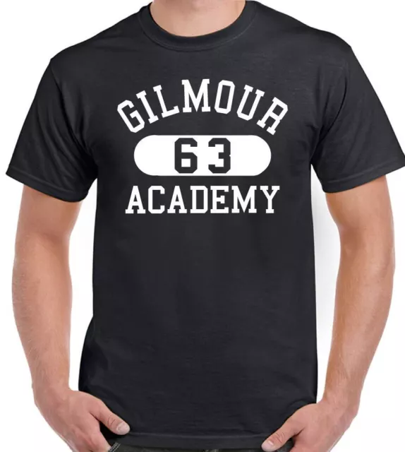 T-shirt Gilmour Academy da uomo come indossata da Dave Gilmour musica chitarra 63