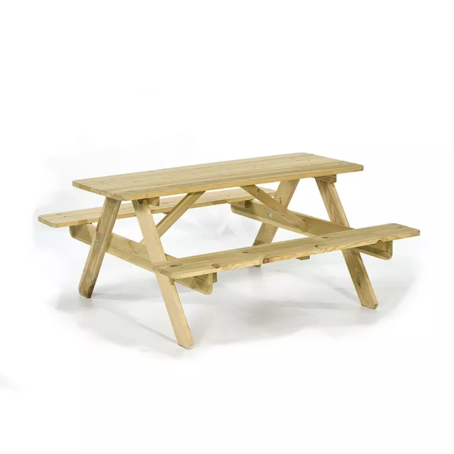 BrackenStyle Jersey Picnic Table - Wooden Pub Seat - 6 and 8 Person