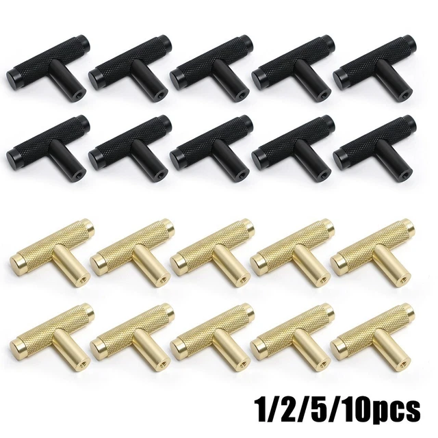 1/2/510 Pcs/Set  Kitchen Cabinet Door Drawer Cupboard Knurled T Bar Knob