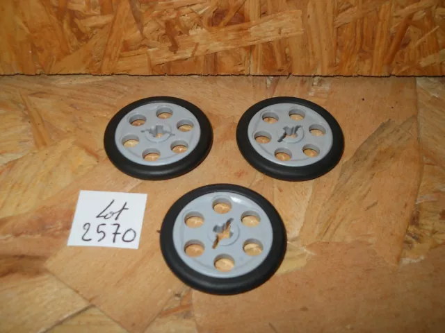 #2570# LEGO TECHNIC LOT DE 3 PIECES WEDGE BELT MDSTONE + PNEUS ref 4185 + 2815