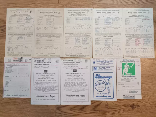 County Cricket Scorecards 1946 - 1985