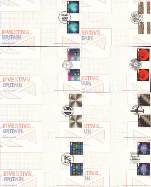 (66065) GB FDC Set PARES DE CANALETAS Inventive Britain 2015