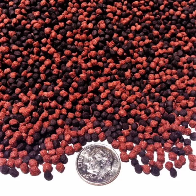 Floating/Sinking Mix Calif Blackworm-Intense Red Coloring Pellets. Apx. 1.5- 2mm